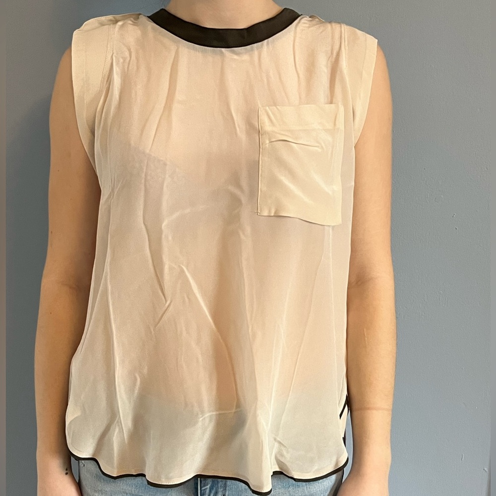 NWT Cream Silk Shirt